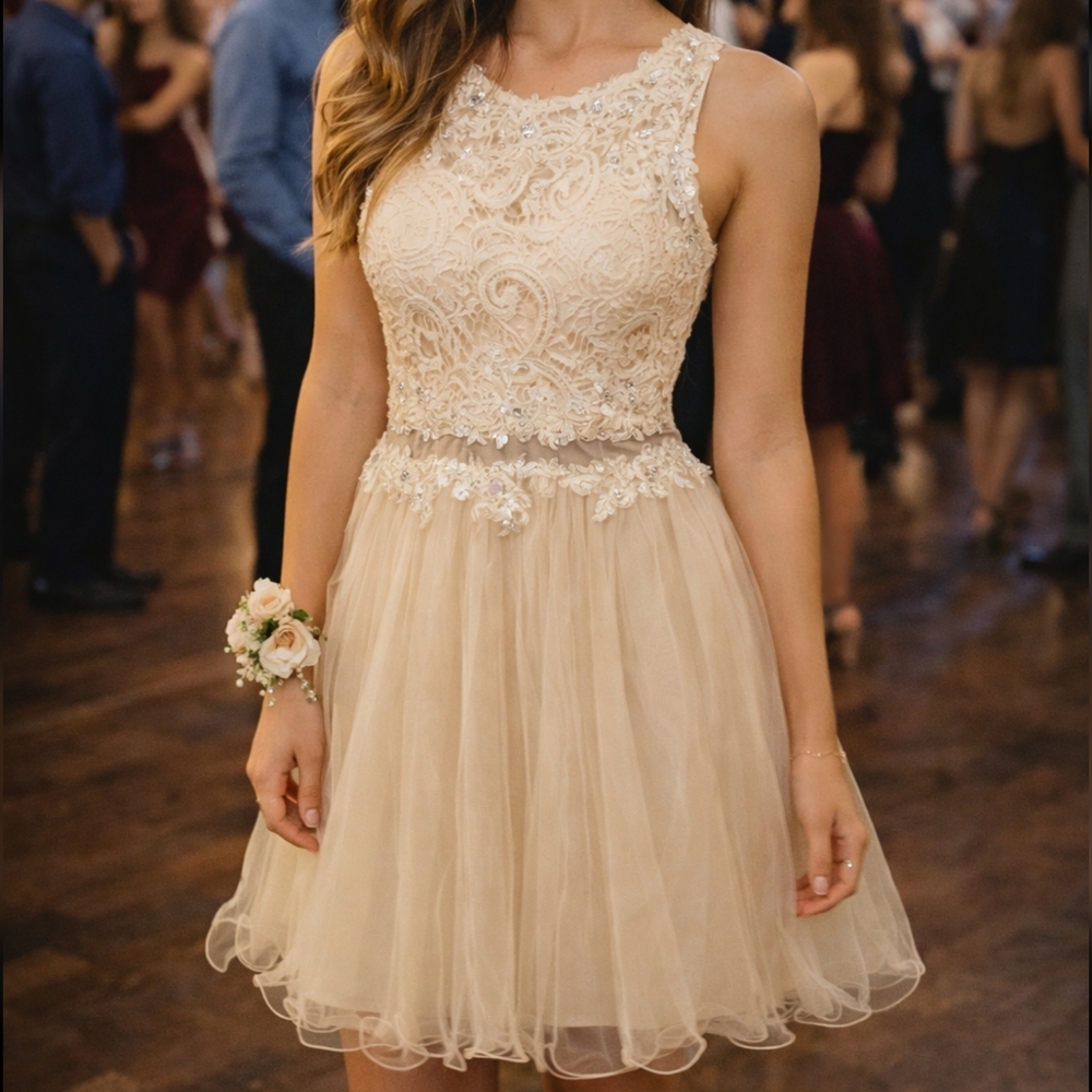 Coya Collection Jeweled Elegant Mini Dress Size Small